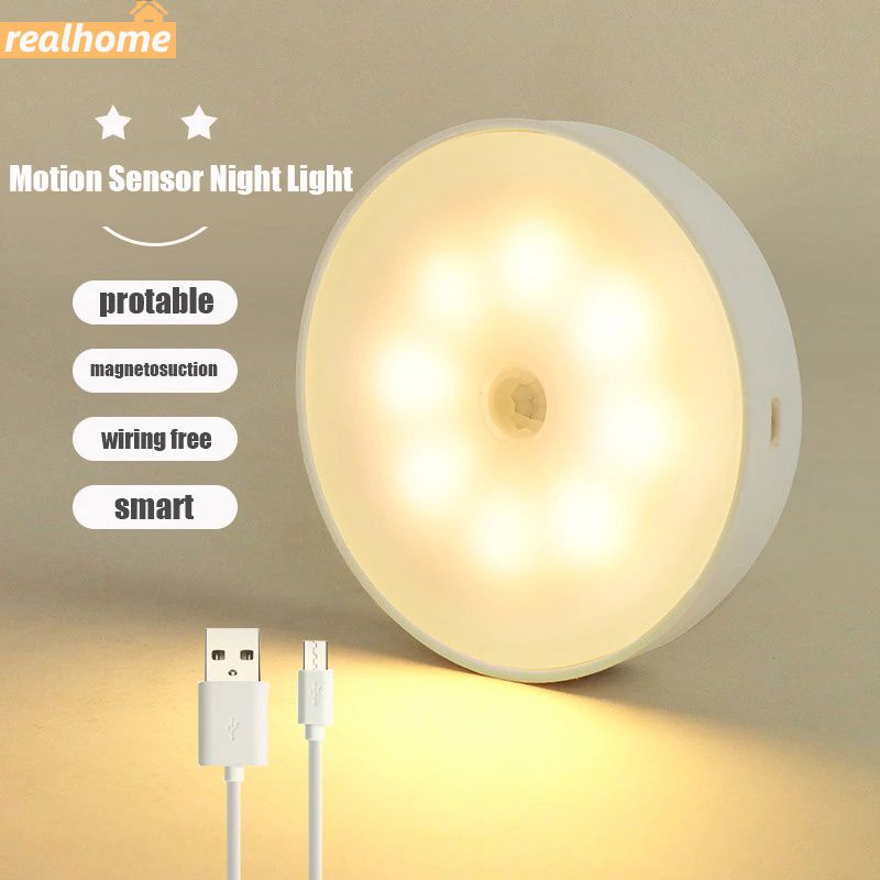 Sensor de luz noturna com sensor de movimento, luz automática, usb ...