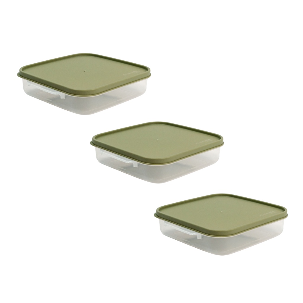 Kit 3 Potes 1500ml BPA Free Organizador de Alimentos Mantimentos Marmita Tampa Colorida