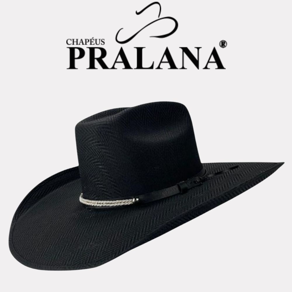 Chapéu Unissex De Usar No Rodeio Country Original Pralana Cross Cotton ||| Aba12 Preto R:12645