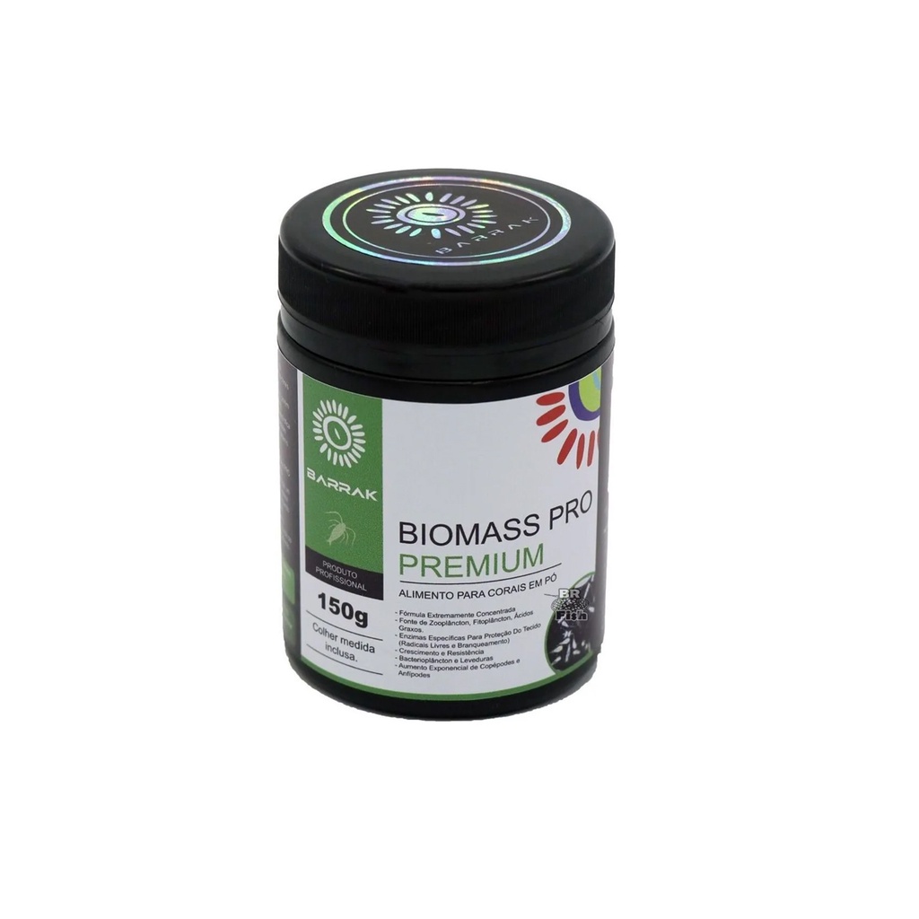 Biomass Pro Barrak Alimento Para Corais Em Pó Marinho 150g