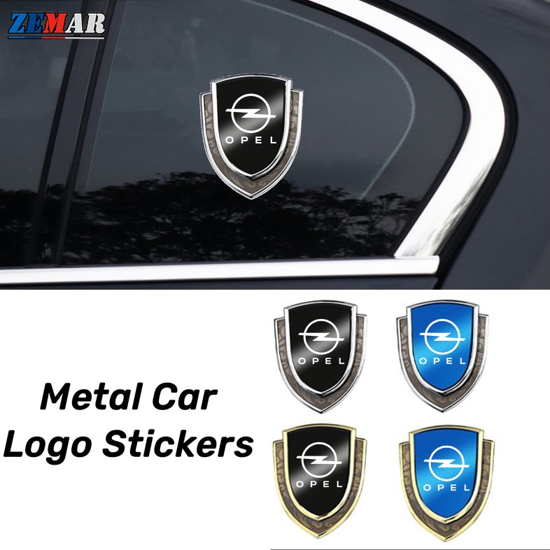 Opel 3D Metal Laser Impresso Logotipo Do Carro Da Porta Lateral Autocolantes Emblema Janela Applique Para Corsa Vectra Astra g H J K Insignia Vivaro Zafira Mokka