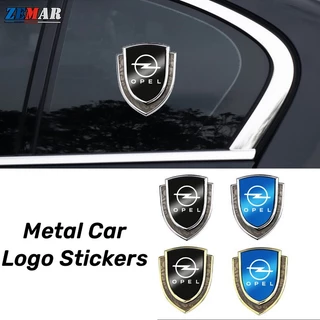 Opel 3D Metal Laser Impresso Logotipo Do Carro Da Porta Lateral Autocolantes Emblema Janela Applique Para Corsa Vectra Astra g H J K Insignia Vivaro Zafira Mokka