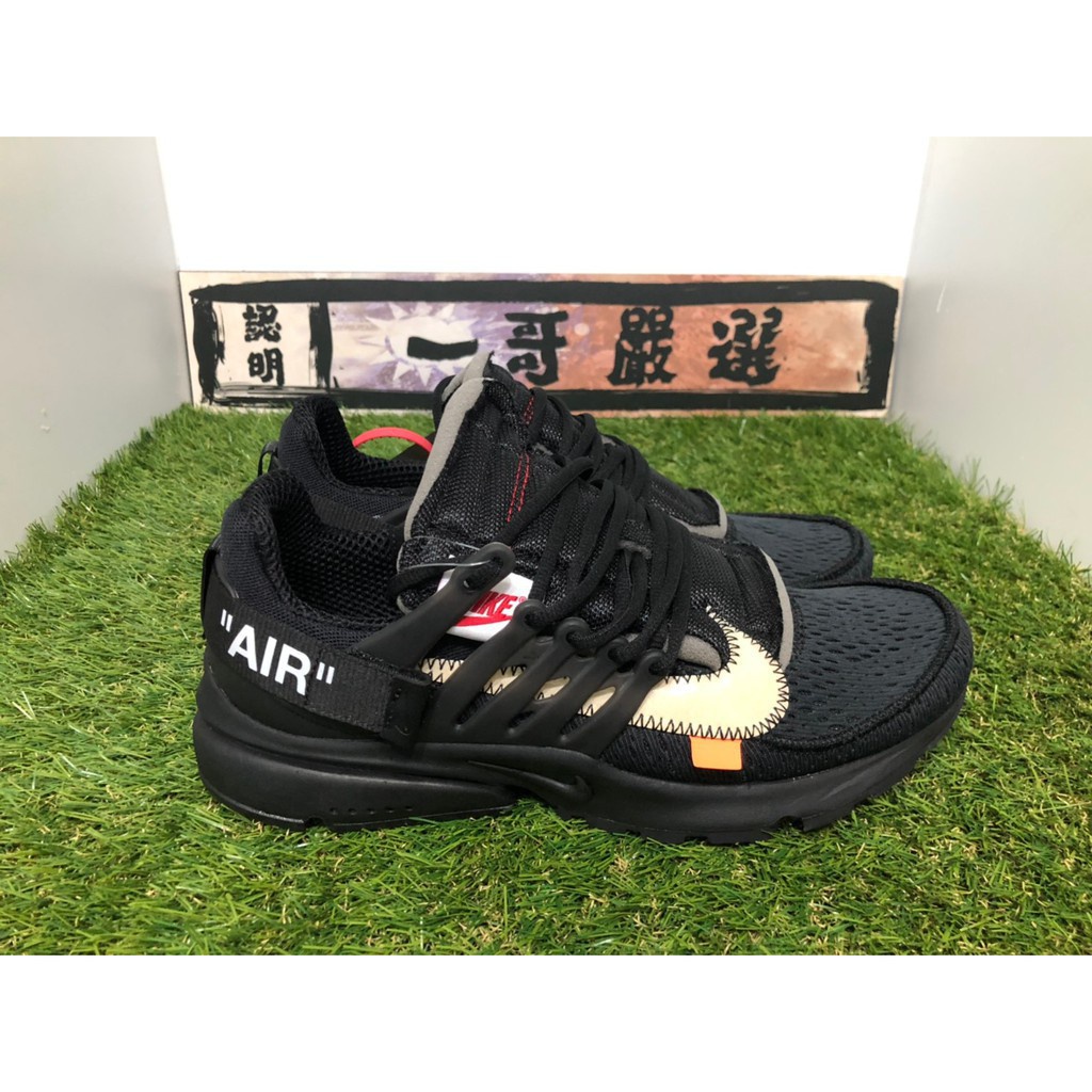 Alta Qualidade Off-White x Nike Air Presto OW Co-Branded Fishbone Black Todos Pretos AA3830-002