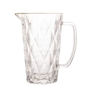 Jarra Transparente Com Borda Dourada 1 L Ke Home