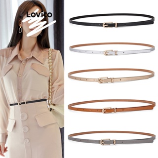 Lovito Cinto Fino Versátil Liso Casual Para Mulheres LFA11252