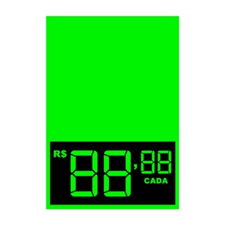 Cartaz de Oferta Verde Neon c/ Preço 32x47 cm 50 unidades
