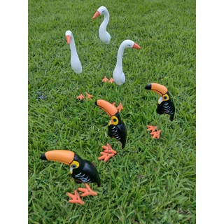 Garças e Tucanos 6 Peças Enfeites e Decorações para Jardim *SUPER REALISTA*