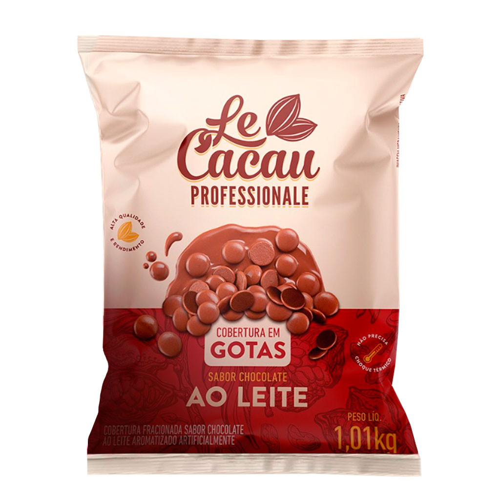 Gotas de Chocolate Fracionado Ao Leite 1,01kg - Le Cacau