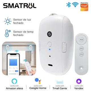 SMATRUL Tuya Motor De Cortina Inteligente Bt Chave De Controle De Voz Robô Elétrica Configuração Do Temporizador Aplicação Compatível Com Alexa Google Home For T-Rail/U Hot1 Tolo-7.3