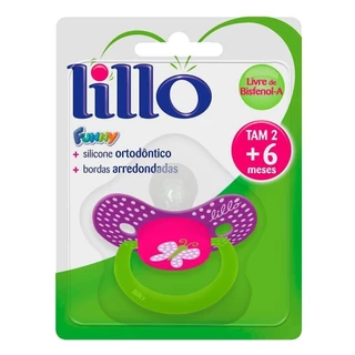 Chupeta Lillo Funny Orto Silicone Tamanho 2 Lilás em Oferta na Shopee