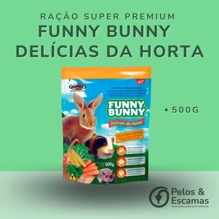 Ração Funny Bunny Delícias da Horta - 500g - para roedores e logomorfos - Hamster, Twister, Coelho, Porquinho da índia