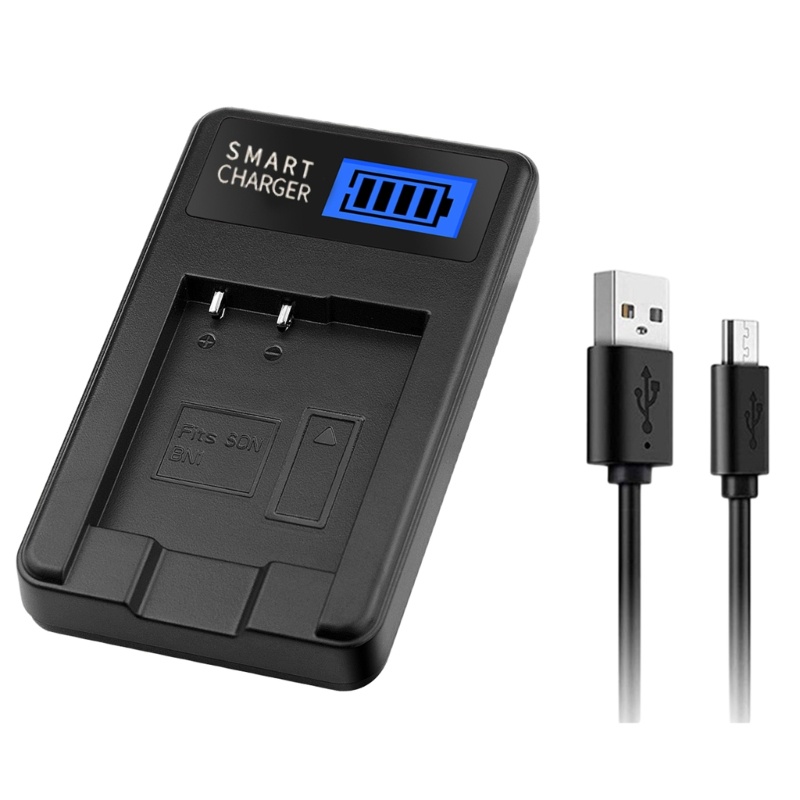 Carregador De Câmera ABS Compacto WU Com Display LCD Para Cyber-shot DSCT110
