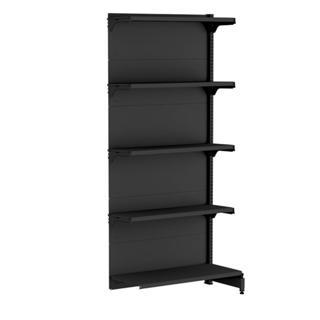 GONDOLA AMAPA FIT 60 CONTINUACAO PAREDE 2,02X0,90X0,35/0,40 COM 5 BANDEJAS PRETO