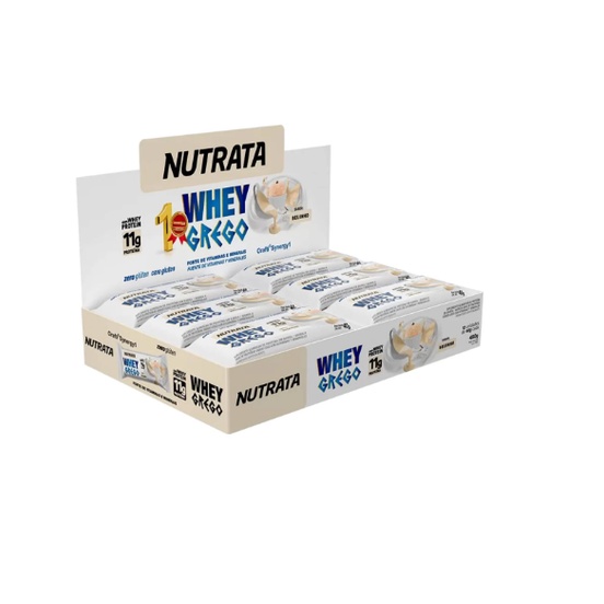 Barra Whey Grego Beijinho 12un x 40g – Nutrata