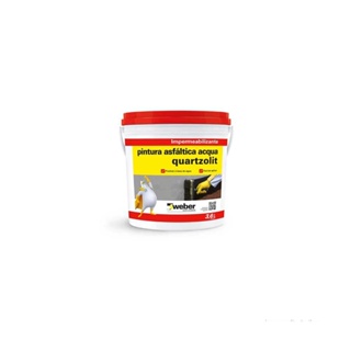 Impermeabilizante Pintura asfáltica Acqua 3,6 litros preto Quartzolit