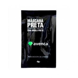 Máscara Facial Avenca Preta Remoção Cravos