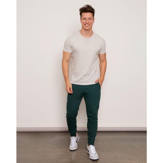 Calça Moletom Masculina Jogger Recortes Verde