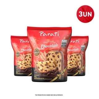 Combo Panettone Parati® Sabor Chocolate 3 Unidades