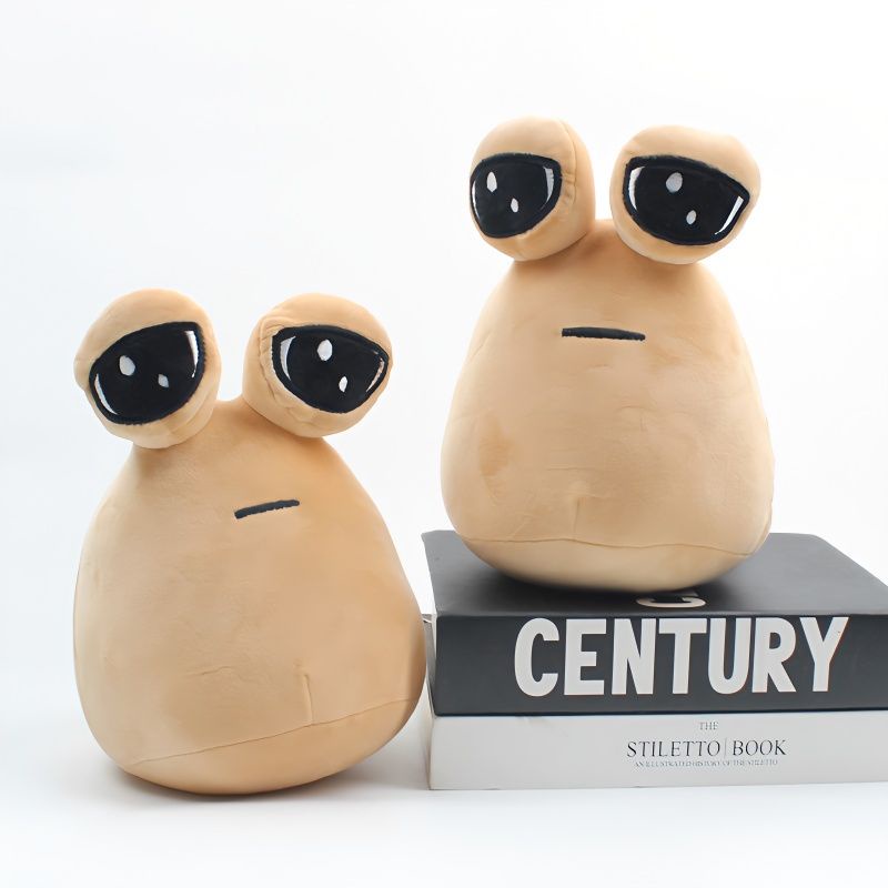 Brinquedo de Ano Novo Alienígena POU Plush Toy, Boneca de Pelúcia para Crianças Presente de Aniversário