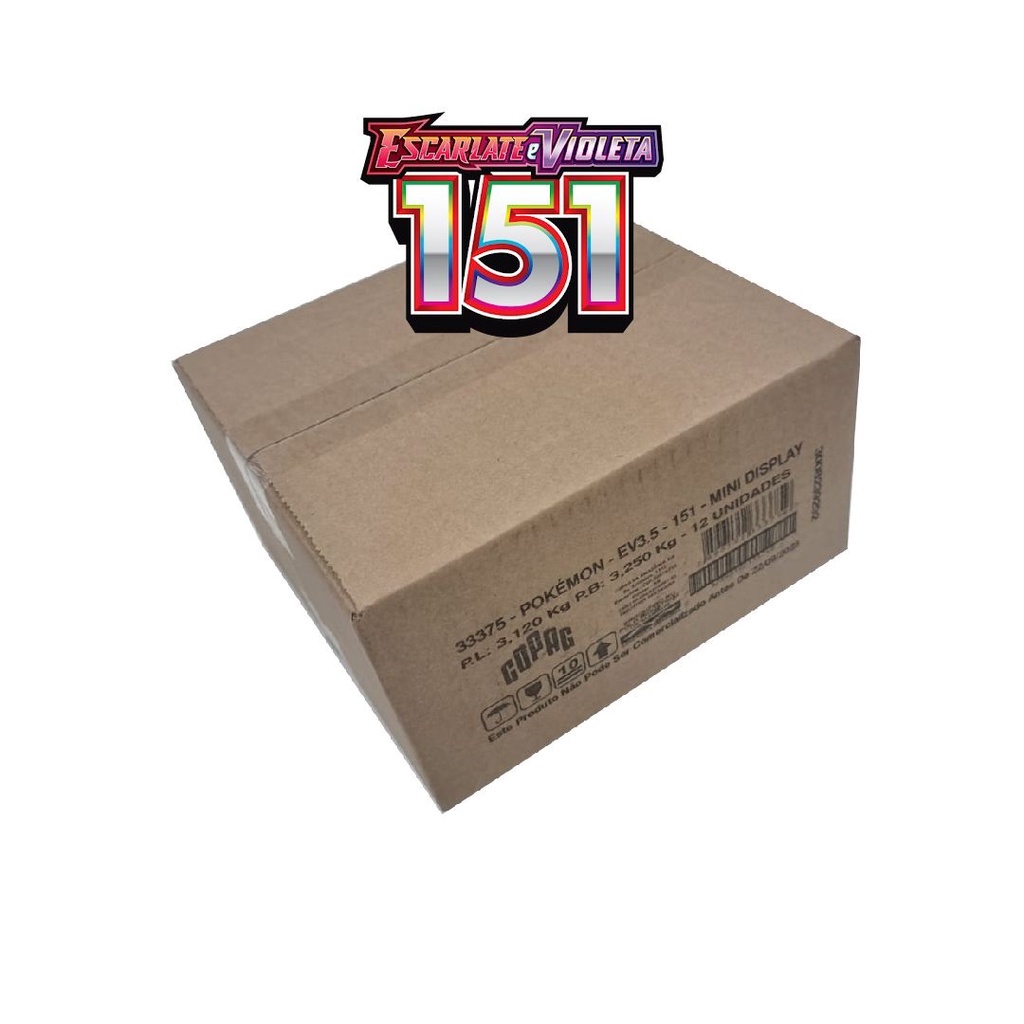 Case coleção 151 Pokemon com 12 Mini Booster Lacrado pela Case coleção 151 Pokemon com 12 Mini Booster Lacrado pela
