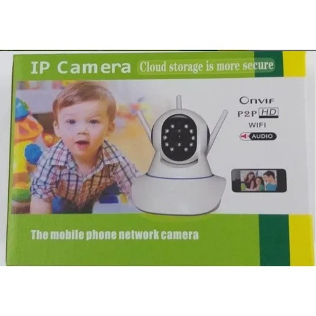 Camera Robo 3 Antenas Ip Wifi 360º 720p Sistema Yoosee/yyp2p