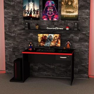 Mesa Para Computador Gamer 1 Gaveta 1200x600 Netmobil