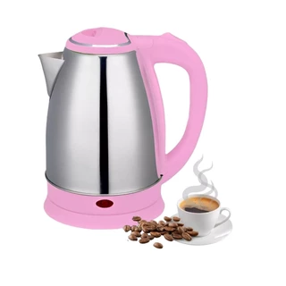 Chaleira Elétrica Jarra Inox Rosa 1,8 Litros - Com desligamento automático 110v