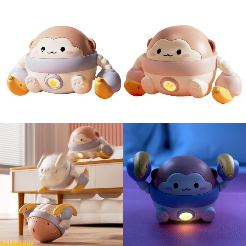 hotsupper Musical Rolling Electronic Monkey Toy for Kids Iluminar