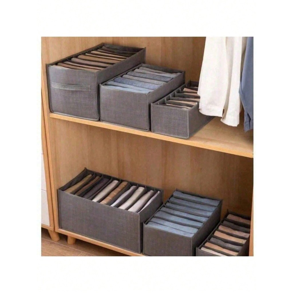 7 Grades Caixa De Armazenamento De Roupas Arrumados Grade Para Íntimas E Calças | Shopee Brasil