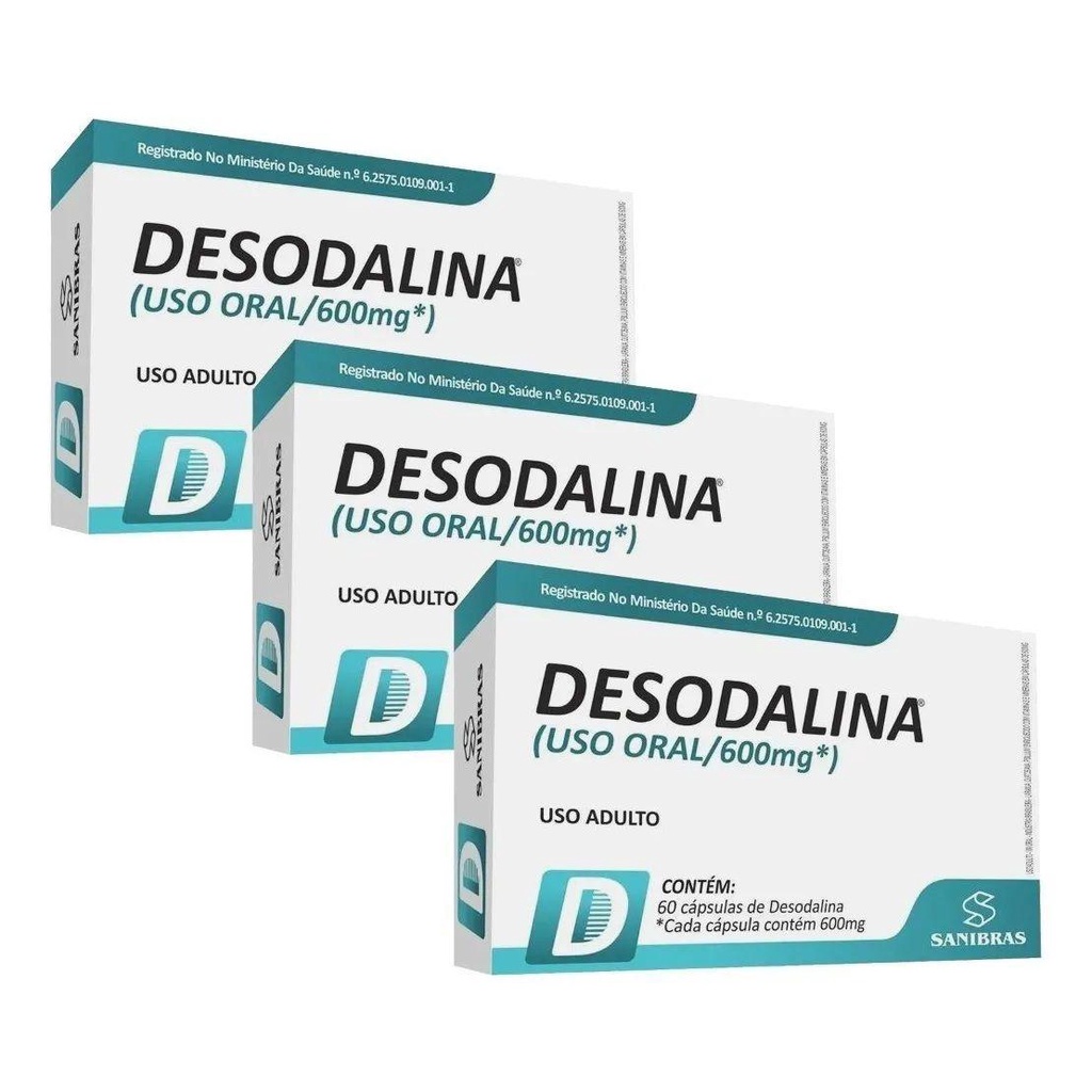 Desodalina Sanibrás 600mg c/ 60 Cápsulas + Monaliz 30 Comprimidos