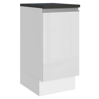 Balcão Armário de Cozinha 100% Mdf 40 cm 1 Porta Porta Branco Brilho Acordes Madesa em Oferta na Shopee