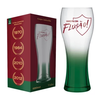 Copo De Cerveja Joinville Fluminense Fluzão Tricolor 680Ml