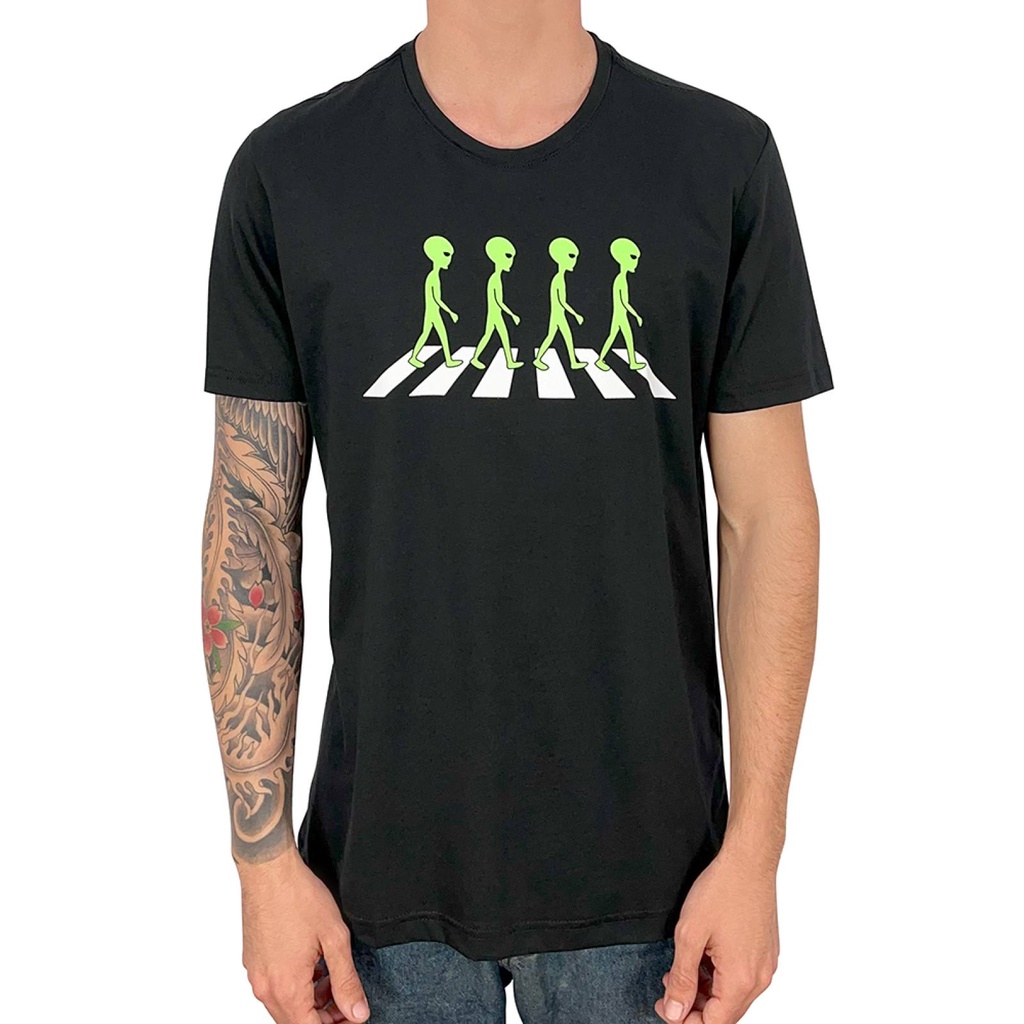 Camisa Camiseta Longline Alien Alienígena Tumbler Neon Desenho Blusa