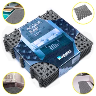 Kit 6 Piso Estrado Antiderrapante Para Quintal, Banheiro, Área Externa, Piscina e Áreas Úmidas AcquaKap 30 x 30 cm