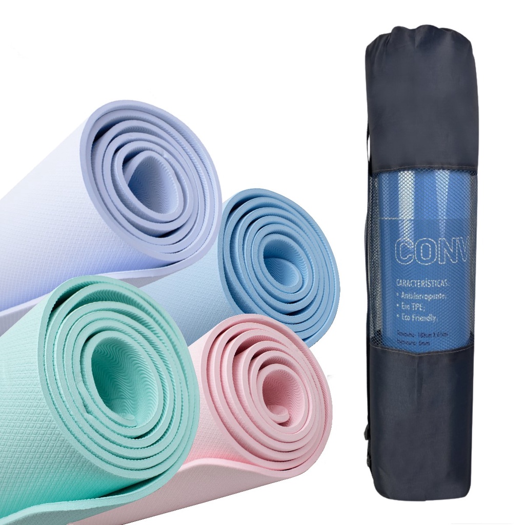 Tapete Yoga Pilates Academia Alongamento Fitness Premium | Shopee Brasil