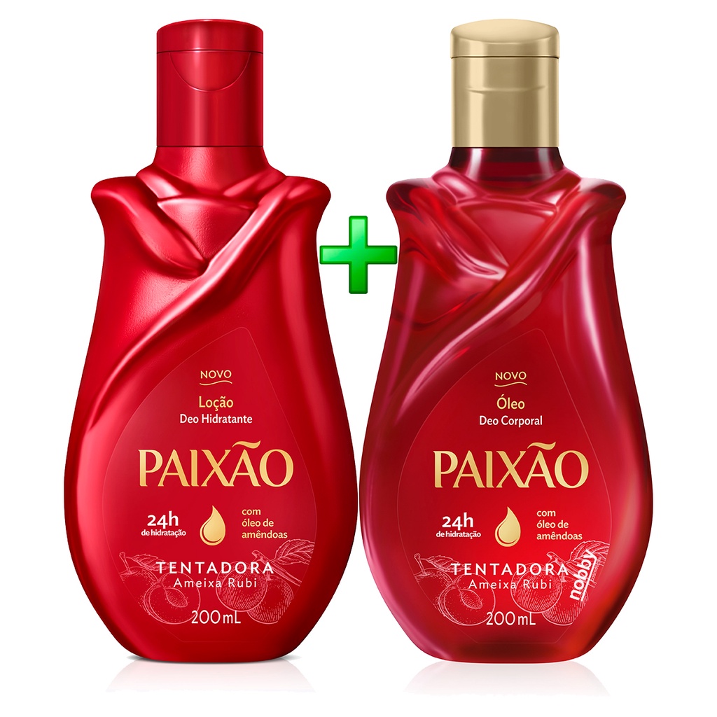 Kit Óleo + Loção Hidratante Tentadora Paixão 200ml | Shopee Brasil