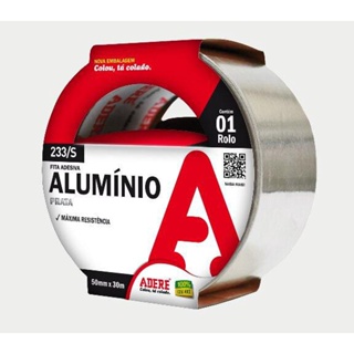 Fita Adesiva de Alumínio 33S 50mm x 30m Prata Adere
