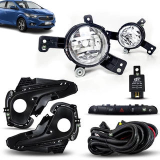 Kit Farol Auxiliar de Milha Com Grade Onix 2020 2021 2022 2023