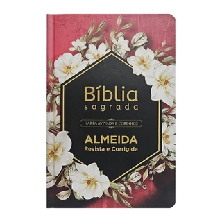 Biblia Gigante |ARC | PPM | Harpa e Corinhos | Flores Brancas