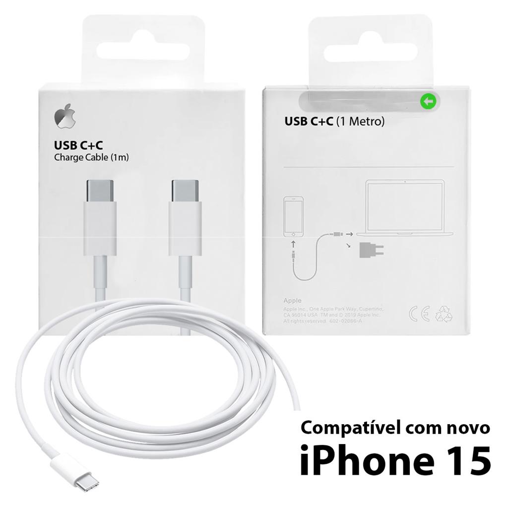 Imagem do produto Cabo Dados USB-C para USB-C iPhone 15 Lancamento 2023 com 1 Metro Transferencia e Carregamento Premium 1