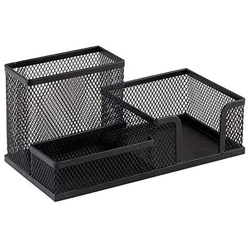 Organizador De Mesa Aramado Porta Canetas Lápis Papel Clips