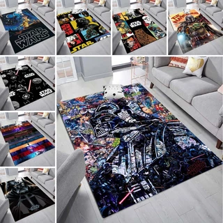 Filmes Personalizados De Ficção Científica , Star Wars , Tapetes Pretos De Sala De Estar De samurai De Quarto De Menino Antiderrapantes De Cabeceira , Guerreiros Jedi