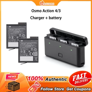 【 NEW 】 Original DJI Osmo Action4 Caixa De Armazenamento De Bateria Multifuncional Carregador De Três Slots Adequado Para Acessórios Action 4/3