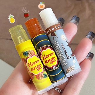 Herorange HERORANGE Lollipop Lip Balm Bálsamo Labial Bálsamo de Cacau Quente Máscara Labial Hidratante Linhas Labiais Desbotadas Homens Mulheres Textura Geleia Lábios Base Nutritiva Lábios Previne Rachaduras Labiais Lábios Secos