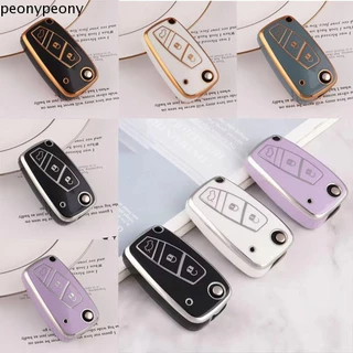 Chave Protetora De PEONY Para Carro , Flip Soft TPU Remota , De Pele Capa Fiat 500/Panda/Stilo/Punto/Doblo/Grande/Bravo Ducato/Minibus