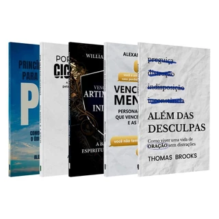 Kit 5 Livros | Vivendo em Plenitude | Alexander Whyte | D. L. Moody | William Gurnall | Thomas Brooks