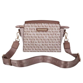 Bolsa Cross Bag Média Fellipe Krein Ss23 Monograma Fk628 - Marrom