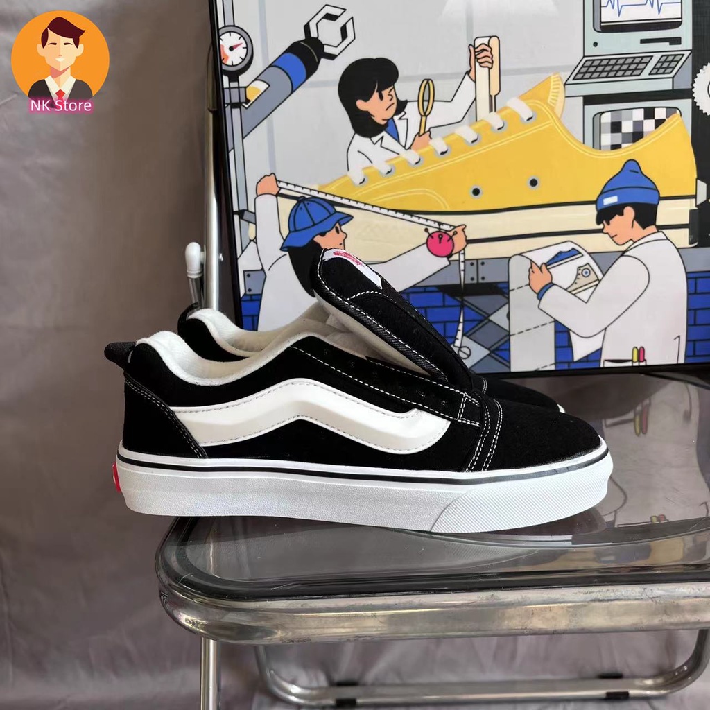Promoção Knu 1 Skool Black Low-Top American Retro Sapatos de Pão Americano Sapatos Casuais de Tênis Coreano de Estilo Grosso