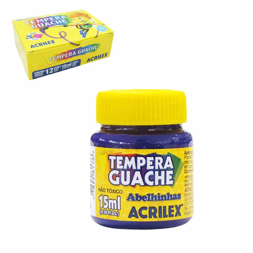 Tinta Guache 15ml Violeta 516 Acrilex - 12 Unidades Acrilex - 12UN ...