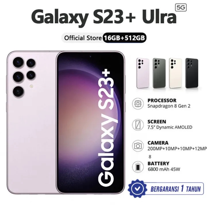 S23 Ultra Smartphone Galaxy 5G Novo 16G + 1TB 6.8-Polegadas HD Screen Celular 4G/5G Desbloqueado Dual SIM Card Versão Global Preço Baixo-GoodLuckGift